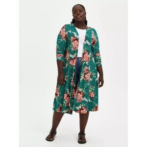 Torrid Size 1X Fit N Flare Long Cardigan A34